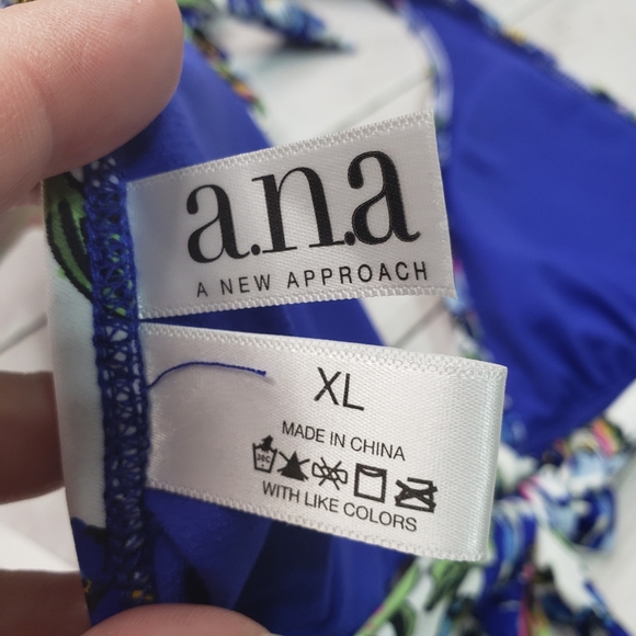 New! A.N.A Romeo Floral Print Bikini Triangle Swim - Picture 4 of 7